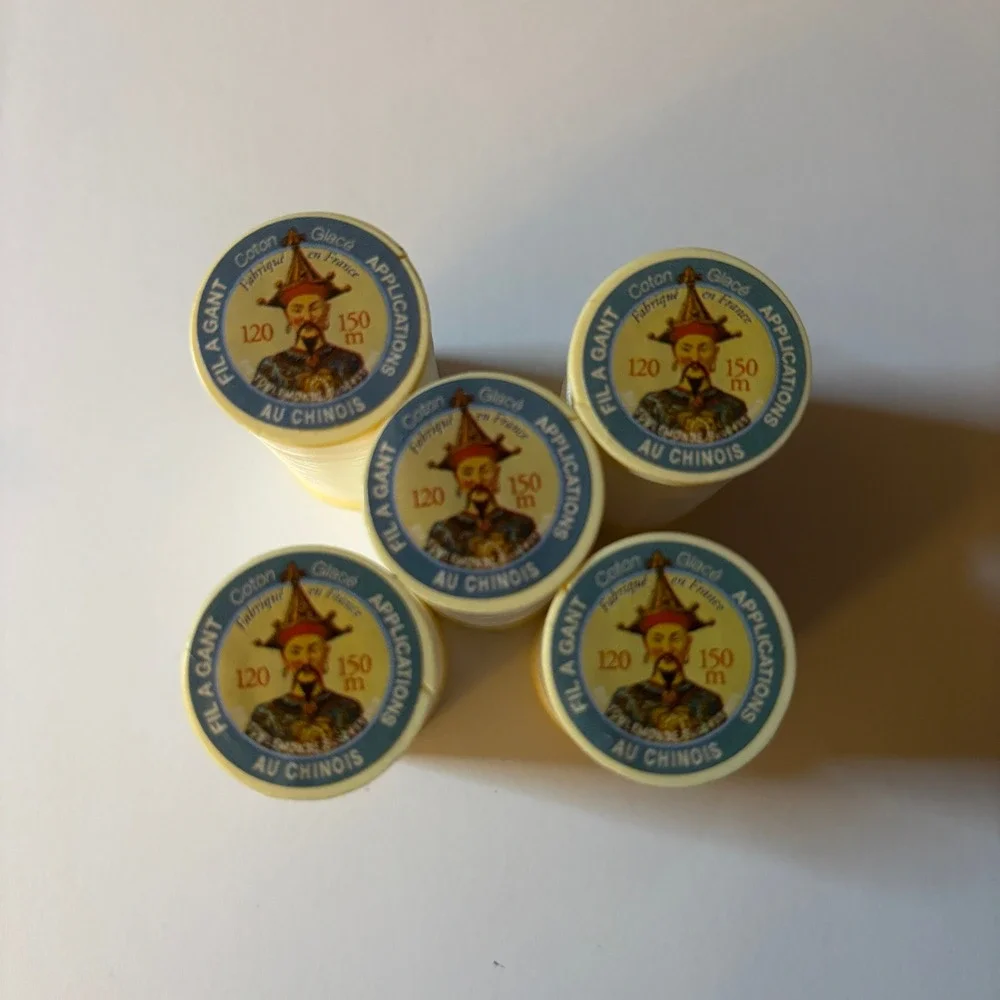 Au Chinois Fil A Gant Special Application 100% Coton Glace 150m Thread 5 Spools